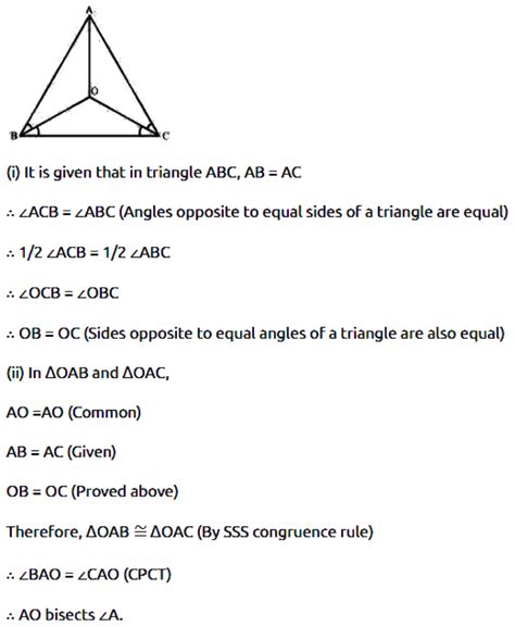In An Isosceles Triangle Abc With Ab Ac The Bisectors Of Angle B And