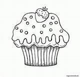 Coloring Cupcake Pages Muffin Colouring Clipart Library Chocolate Popular sketch template