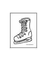 Skating Skiing Sledding Coloring Pages Skate Ice sketch template