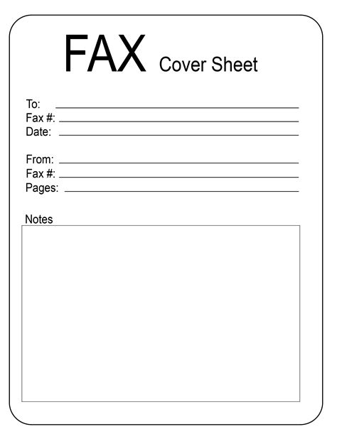 printable  fax cover sheet printable templates