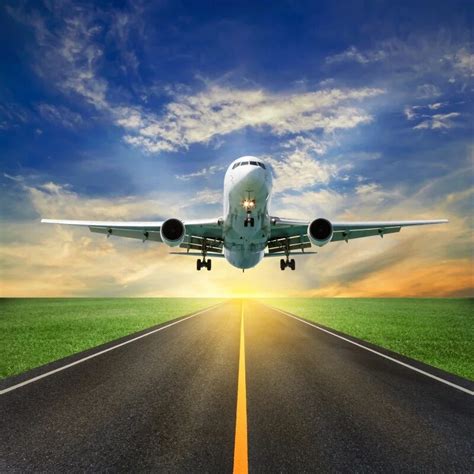 laeacco passenger vliegtuig opstijgen van landingsbanen scenic fotografie achtergronden voor