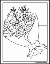 Coloring Bouquet Flower Pages Floral Pdf Sheet Print Colorwithfuzzy sketch template