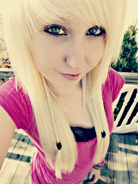 blonde emo pretty girl scene fashionable inspiring pictures