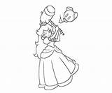 Peach Princess Coloring Pages Mario Getcolorings Super Color sketch template