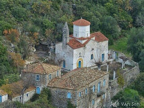 greece overlooking sotiros monastery vyros gorge  kardamili peloponnese historical