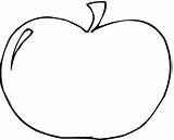 Apple Coloring Printable Pages Clipart Clipartbest sketch template