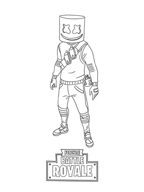 fortnite coloring pages marshmello  coloring pages cartoon