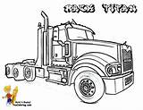 Coloring Pages Big Rig Trucks Hard Yescoloring Truck Mack Boys Rigs Kids Printables Driving sketch template