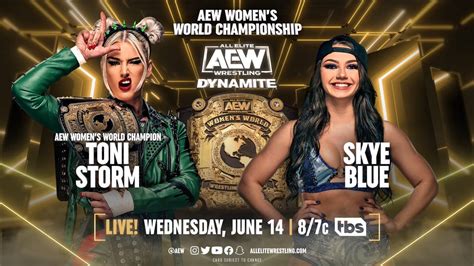 toni storm vs skye blue women s title match set for aew dynamite won