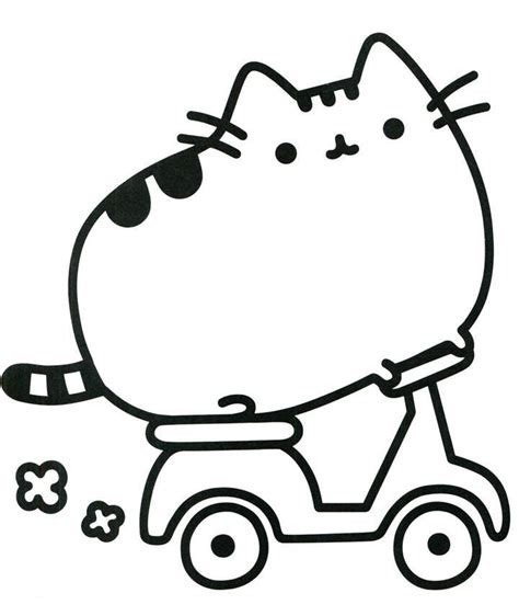 simple pusheen coloring pages activity  printable coloring pages