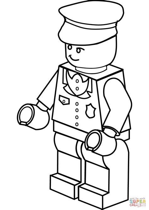 lego policeman coloring page  printable coloring pages