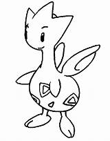 Pokemon Coloring Togetic Togepi Pages Color Template Getcolorings sketch template