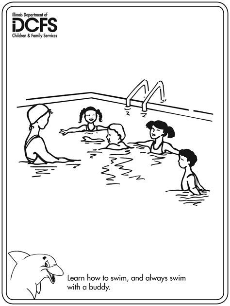 coloring pages water safety dejanato