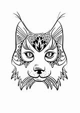 Colorier Lynx Sauvages Beau Benjaminpech Gratuit Choisir sketch template