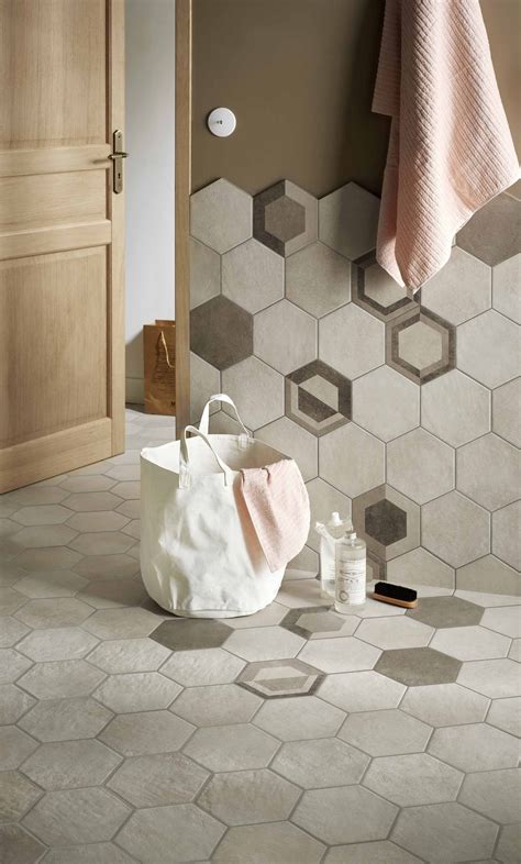 white bag sitting  top   tiled floor