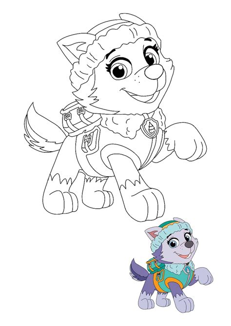 everest paw patrol coloring pages