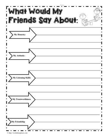 social skills worksheets  kindergarten primary school maths