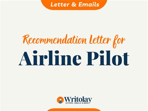 airline pilot recommendation letter template writolaycom