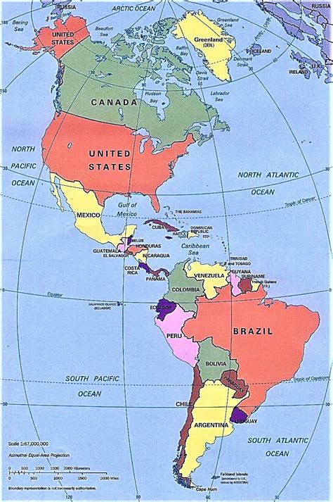 Mapa Politico Do Continente Americano Edubrainaz