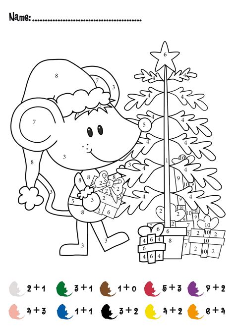 color  number addition  coloring pages  kids
