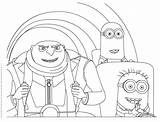 Colorear Villano Favorito Gru Despicable Driving Imprime Pinta Pintarcolorear sketch template