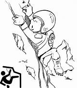 Climbing Coloring Rock Cartoon Sports Extreme Cute Ages sketch template