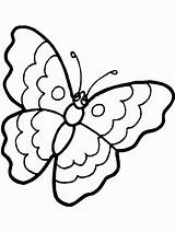 Butterfly Coloring Pages Cute Simple Sheets Clipart Printable Color Animal sketch template