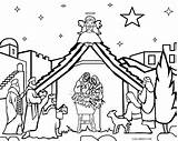 Nativity Coloring Scene Pages Christmas Drawing Kids Printable Moments Simple Precious Line Manger Color Scenes Cool2bkids Book Drawings Jesus Print sketch template