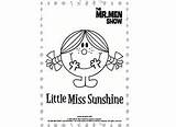 Miss Little Sunshine Pages Mr Colouring Coloring Ichild Printable sketch template