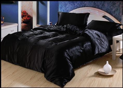 luxury black natural mulberry silk bedding set king size queen full