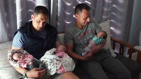 same sex couple blessed with surrogate triplets
