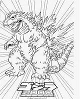 Godzilla Coloring 2000 Pages Printable Sheet Millennium Break Take Sphinx 1999 Crayons Rest Let Today Work sketch template