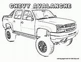 Coloring Pages Truck Chevy Printable Avalanche Boys Sheets Kids Ram Print Cars Trucks Chevrolet Color Dodge Sheet Camaro Site Colouring sketch template