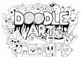 Doodle Coloring Pages Printable Adult Adults Fun Everfreecoloring sketch template