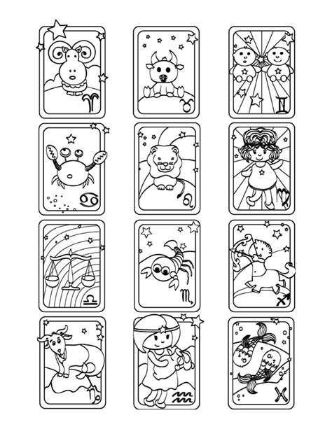 zodiac coloring pages  coloring pages  kids