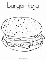 Coloring Burger Cheeseburger Keju Print Built California Usa Twistynoodle Noodle Change Template sketch template