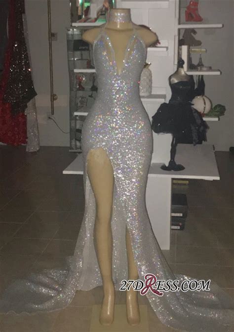 sexy v neck sleeveless 2020 prom dresses mermaid evening gowns with slit bc0633 prom dresses