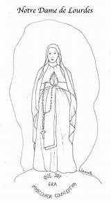 Bernadette St Sheet Coloring Lourdes Pages Color Template Saints Coloriages sketch template