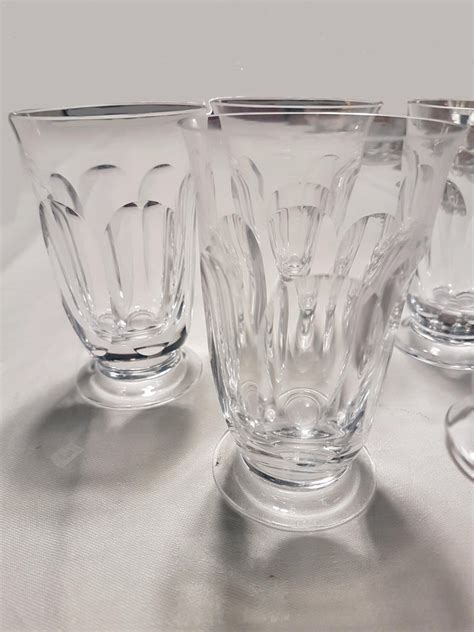 Moser Water Glasses Art Nouveau Hand Blown Engraved Lady Hamilton By