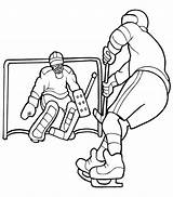 Hockey Coloring Pages Goalie Ice Drawing Blackhawks Chicago Player Helmet Stick Getcolorings Getdrawings Color Print Printable Colorings Paintingvalley Choose Board sketch template