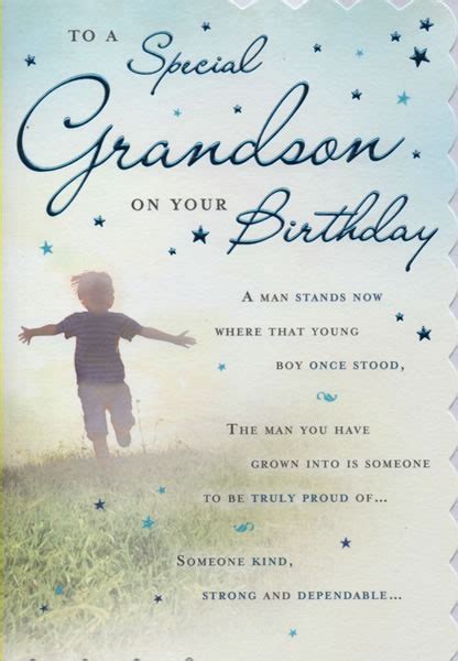 male birthday cards to a special grandson on your birthday