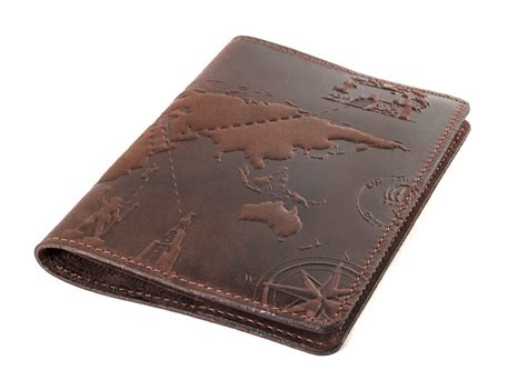 handmade premium leather passport cover case