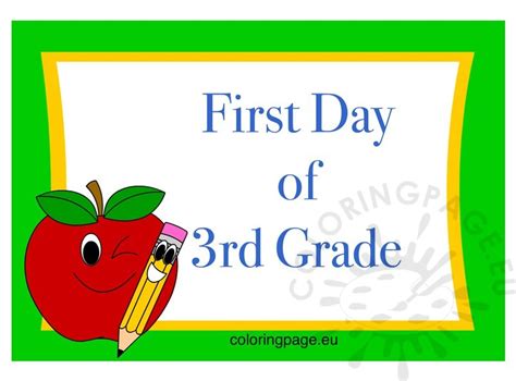 printable sign  day   grade coloring page