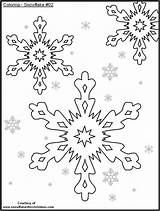Coloring Snowflake Printable Pages Snow Flakes Stencil Snowflakes Christmas Stencils Simple Color Print Printables Patterns Paper Trace Printablee Popular Templates sketch template