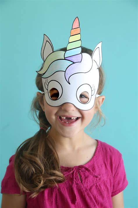 coloring unicorn mask     unicorn mask