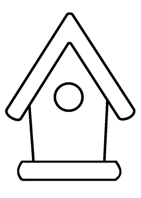 bird house outline coloring pages  place  color