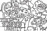 Family Coloring Proud Pages Drawing Template sketch template