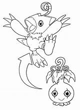 Digimon Ausmalbilder Kleurplaten Coloriages Biyomon Kleurplaat Yokomon Animaatjes Sora Hellokids Malen Malvorlage sketch template