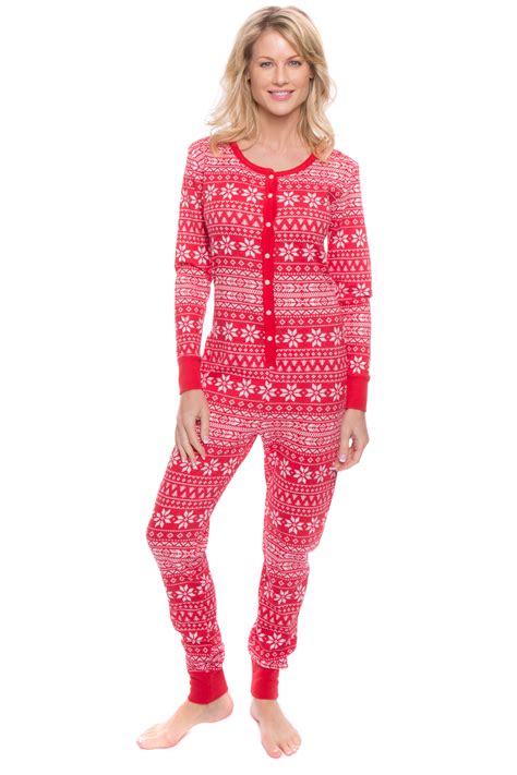 Noble Mount Womens Premium Waffle Knit Thermal Onesie