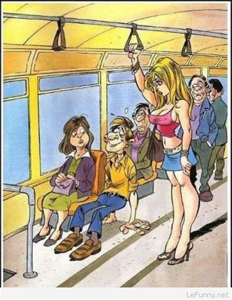 funny public transportantion cartoon